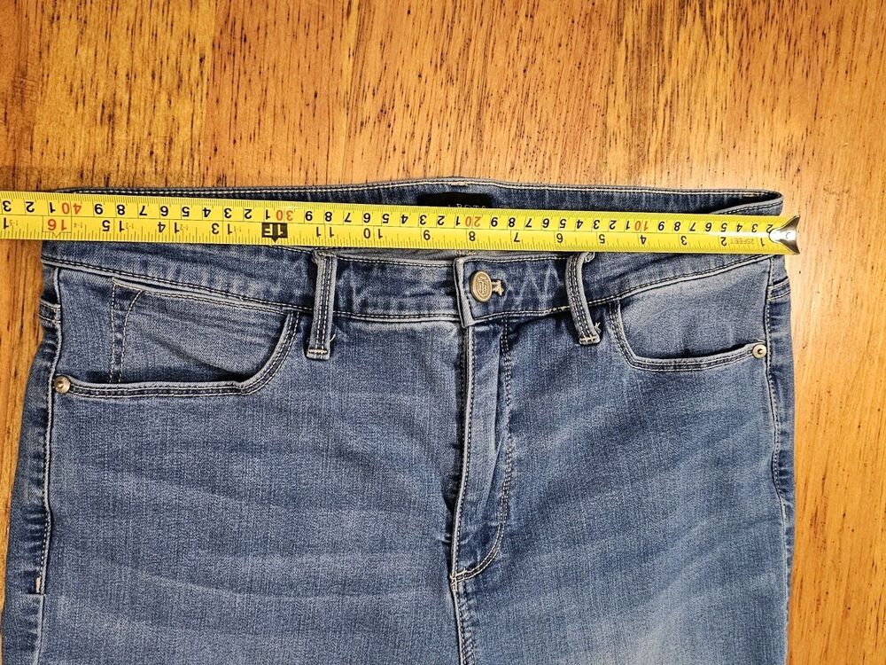 Talbots Crop Jeggings Size 12 Blue Stretch Denim High Rise Skinny Ankle EUC - Picture 4 of 7
